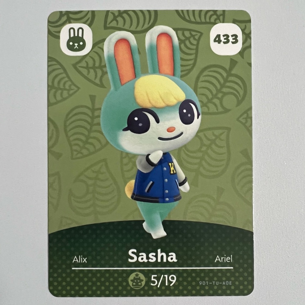 Animal Crossing Amiibo Card - Sasha - 433
